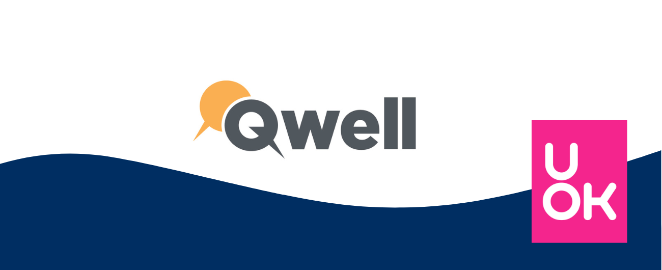 Logo of Qwell with UOK logo.